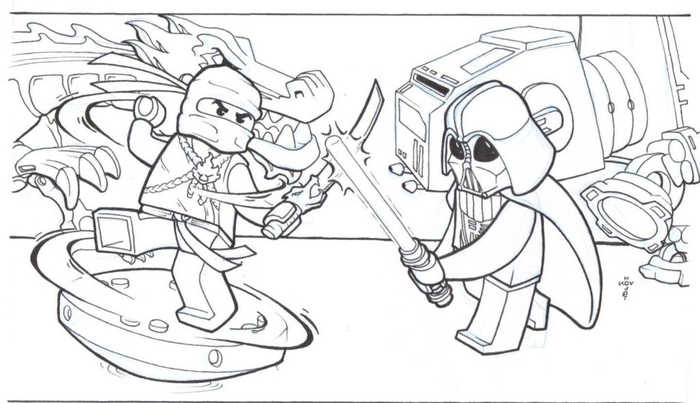 Starwars Ninjago Lego Coloring Pages