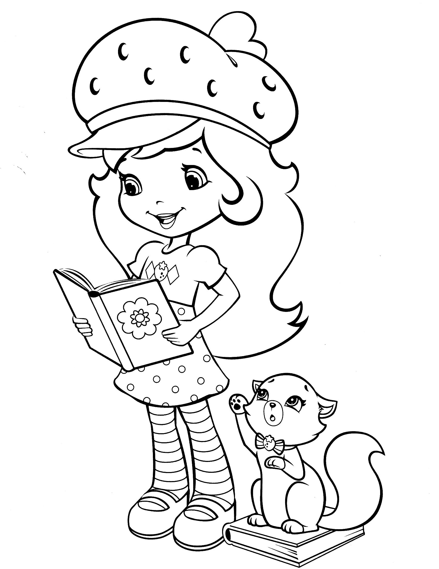 strawberry shortcake birthday coloring pages