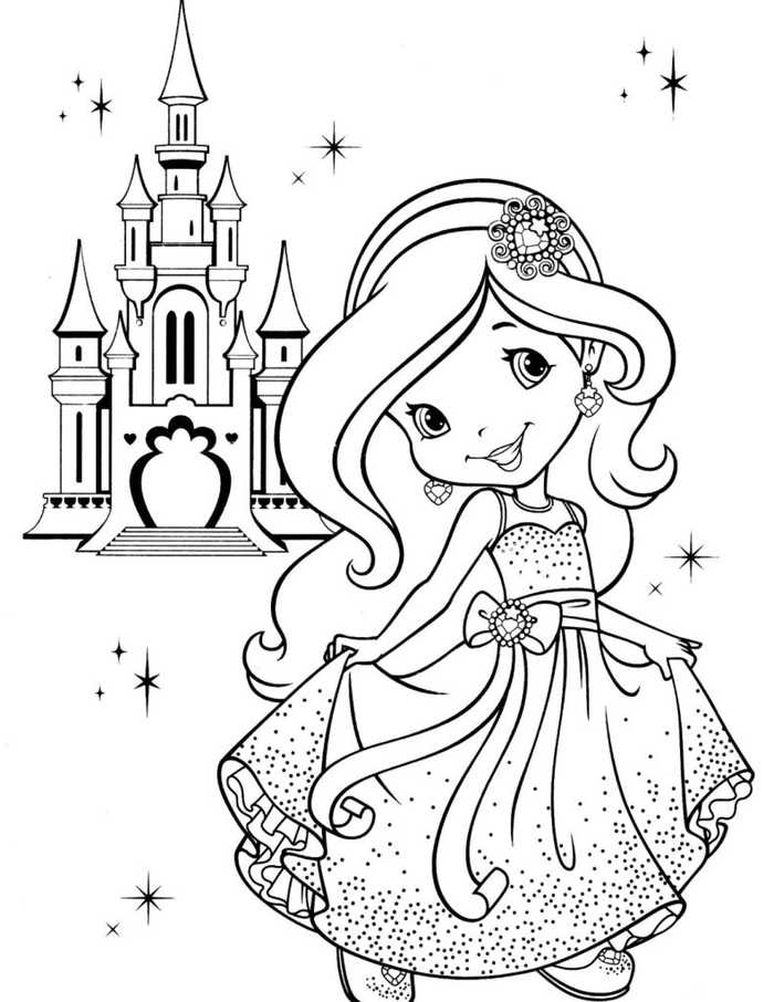 Strawberry Shortcake Princess Coloring Page