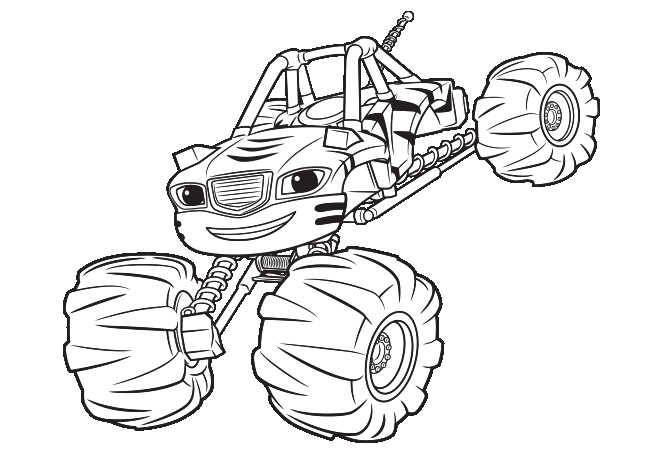 Stripes Blaze And The Monster Machines Coloring Pages