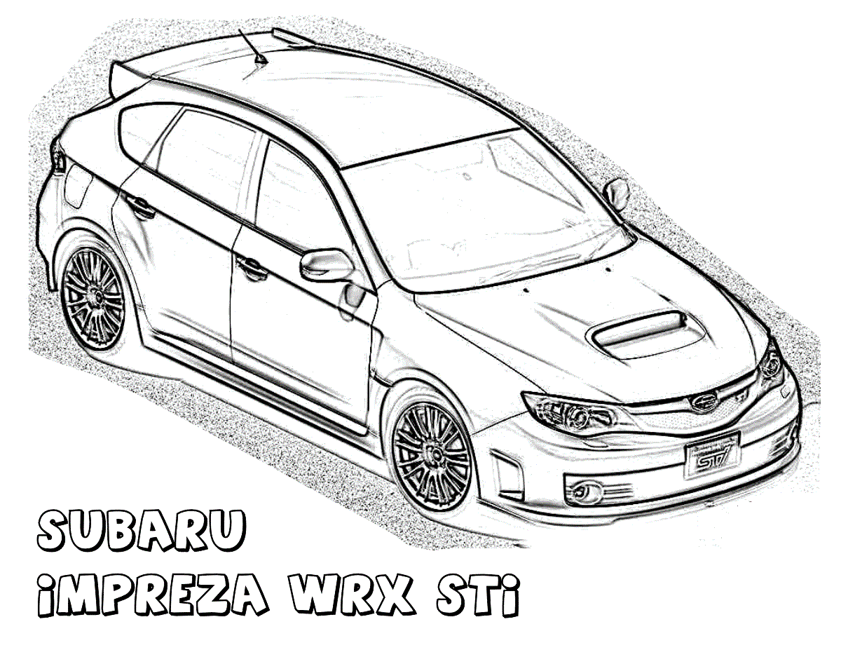 subaru rallycross coloring pages