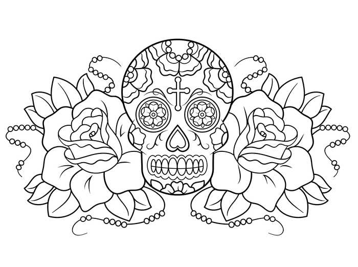 Sugar Skull Coloring Sheets