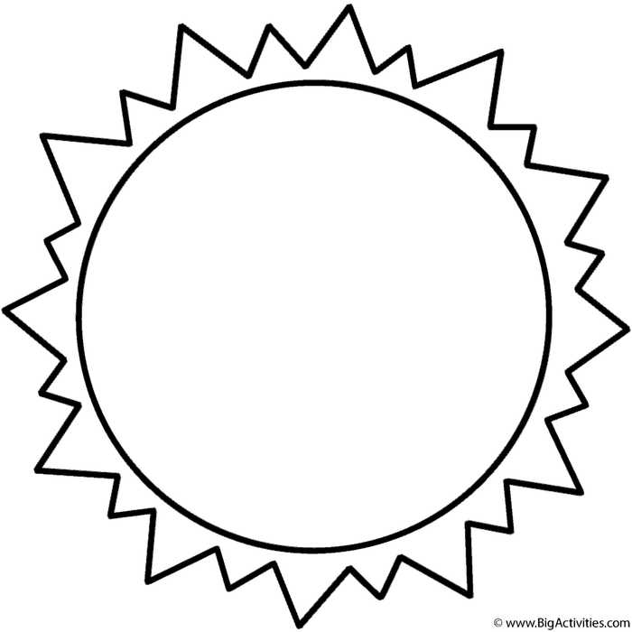 Sun Coloring Page