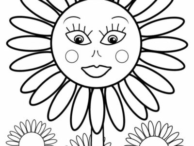 Sunflower Coloring Pages For Kids