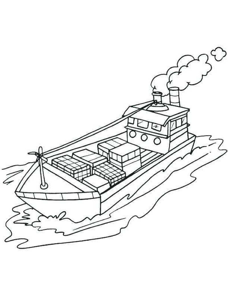 Sunken Pirate Ship Coloring Page