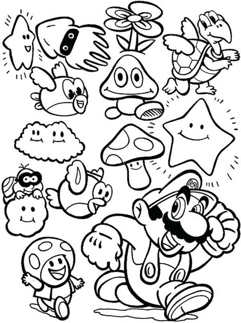 Super Mario 2 Coloring Pages