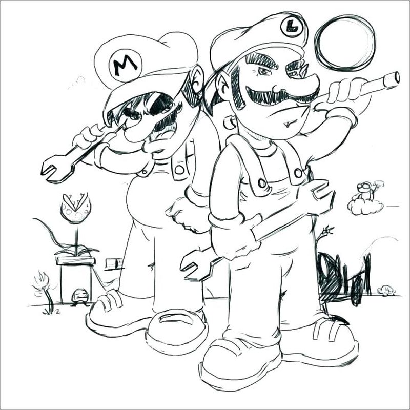 Super Mario Bros Coloring Pages Online