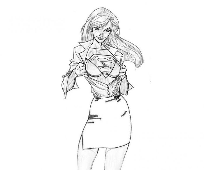 Supergirl Coloring Pages