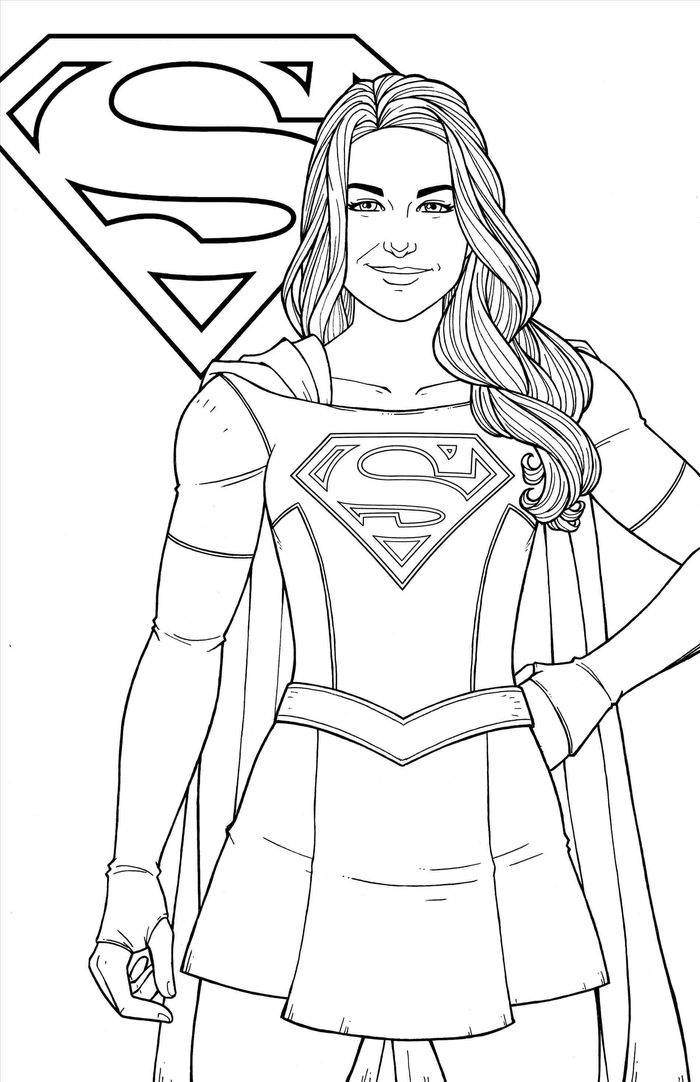 Supergirl Coloring Pages Printables From Tv Show