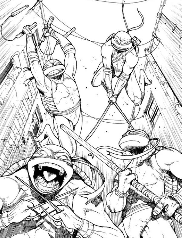 Teenage Mutant Ninja Turtles Coloring Pages