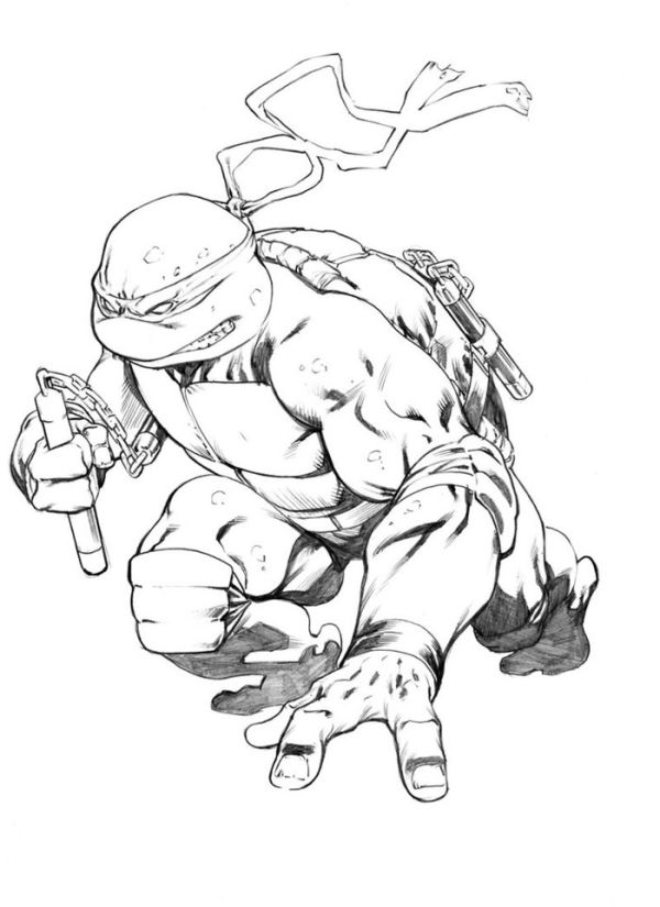 Teenage mutant ninja turtles coloring pages free