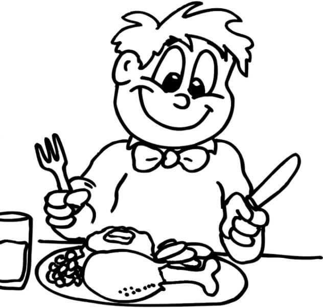 Thanksgiving Meal Coloring Pages