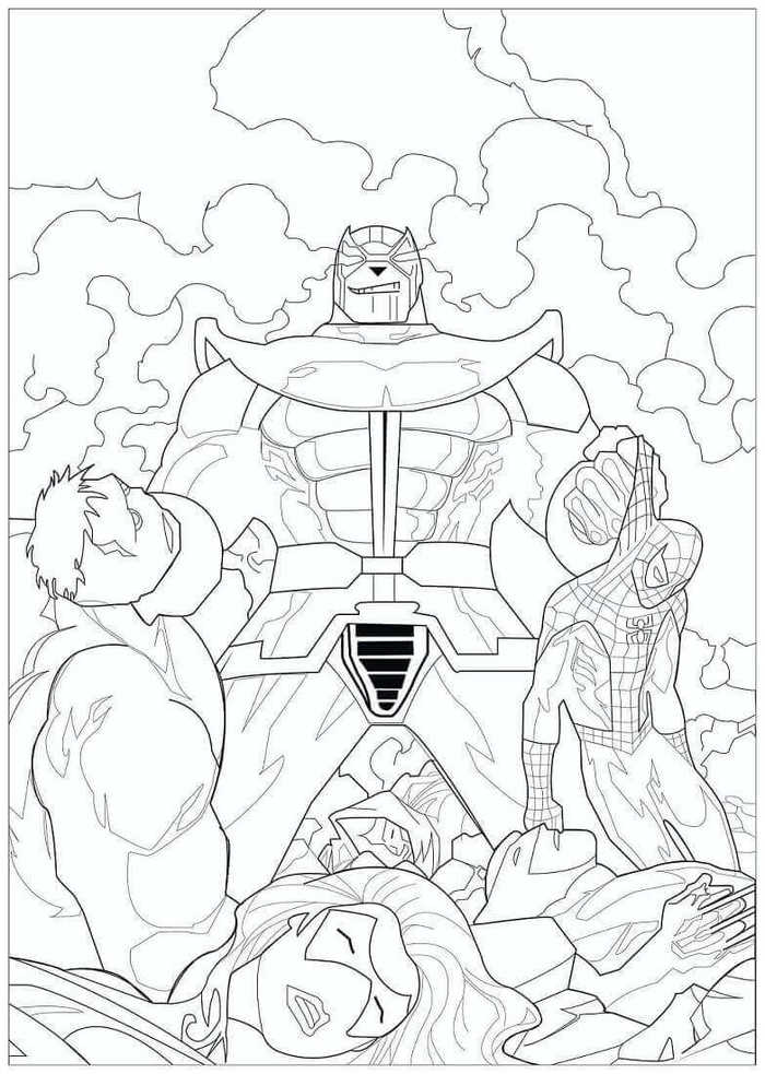 Thanos Coloring Pages