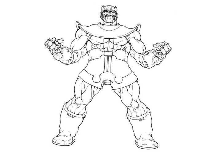 Thanos Coloring Sheets