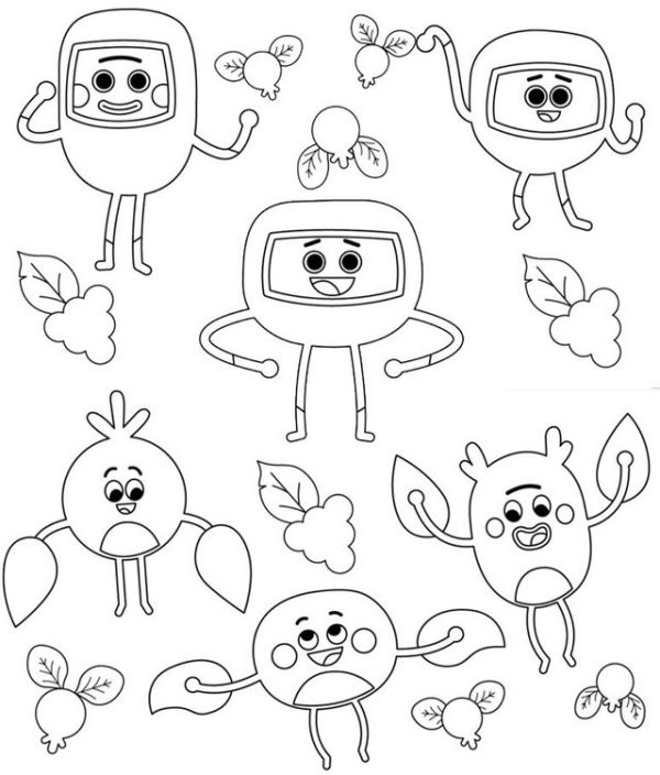 The Bumble Nums Make Honking Gooseberry Pie Coloring Page