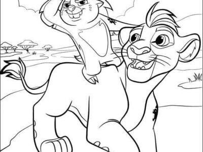 The Lion Guard Kion And Bunga Coloring Page