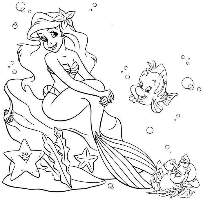 The Little Mermaid Coloring Pages