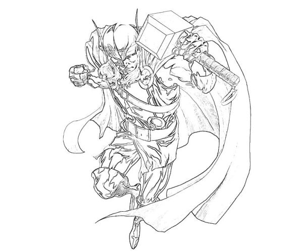 Thor Coloring Page