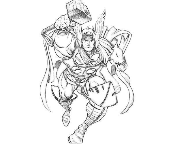 Thor Coloring Pages Free