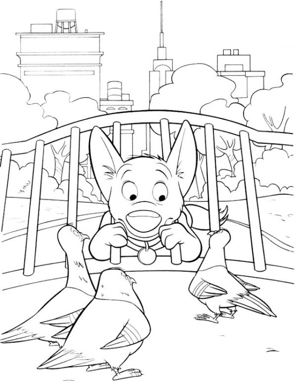 Top Bolt Walt Disney Coloring Page