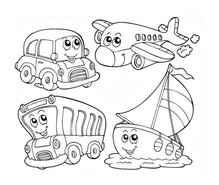 Travel Kindergarten Coloring Pages