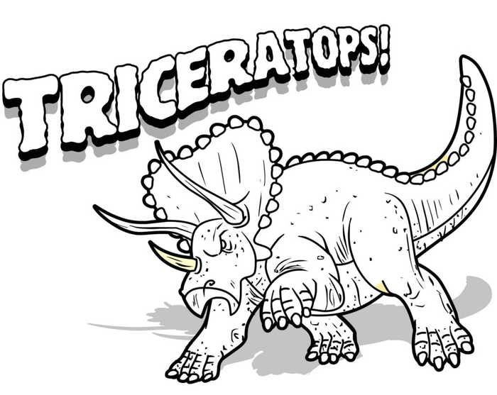 Triceratops Dinosaur Coloring Pages