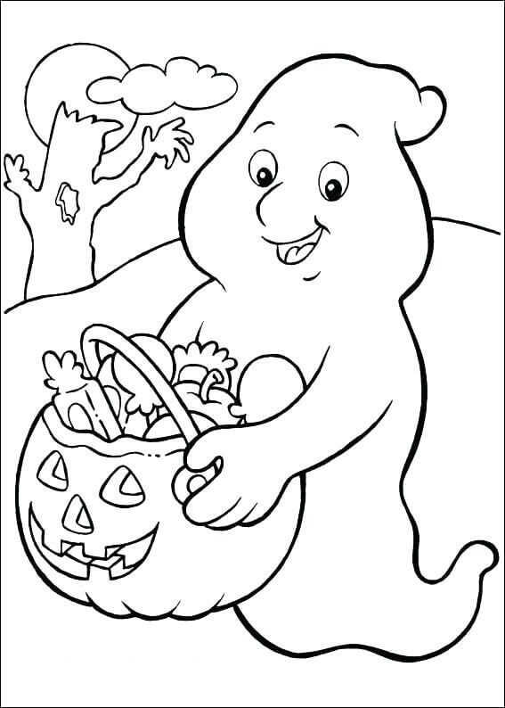 Trick Or Treating Coloring Pages Free