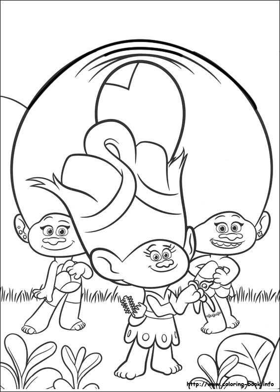 Trolls Coloring Pages Satin And Chenille