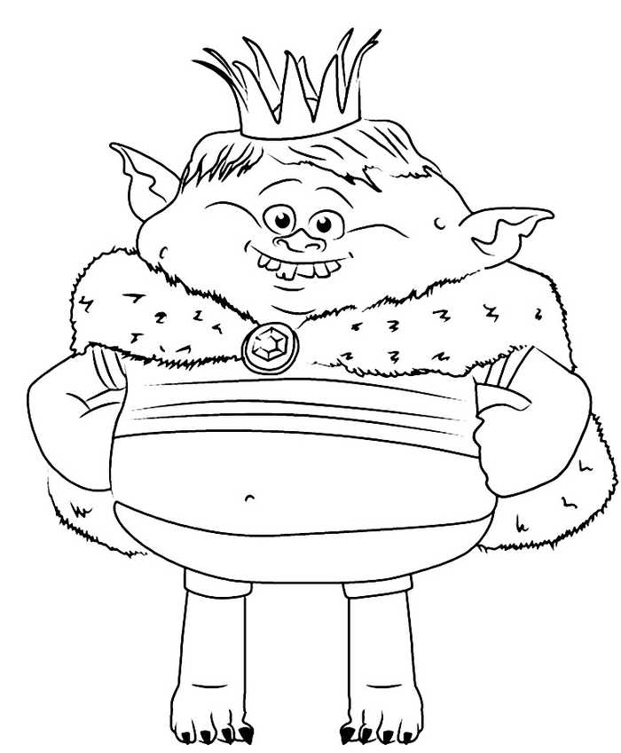 Trolls Coloring Pages Prince Gristle