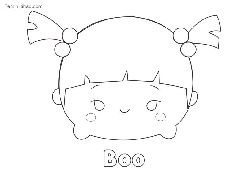 Tsum tsum coloring pages Boo Hi