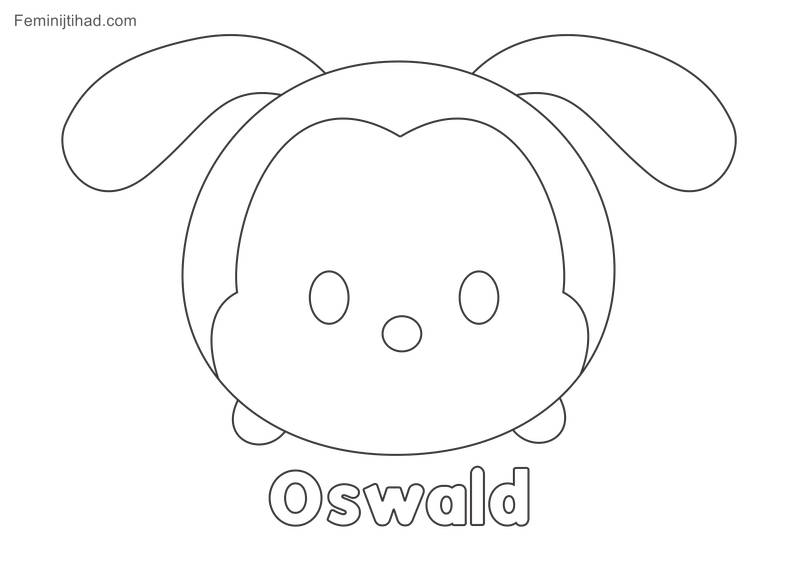 Tsum tsum coloring pages oswald Hi