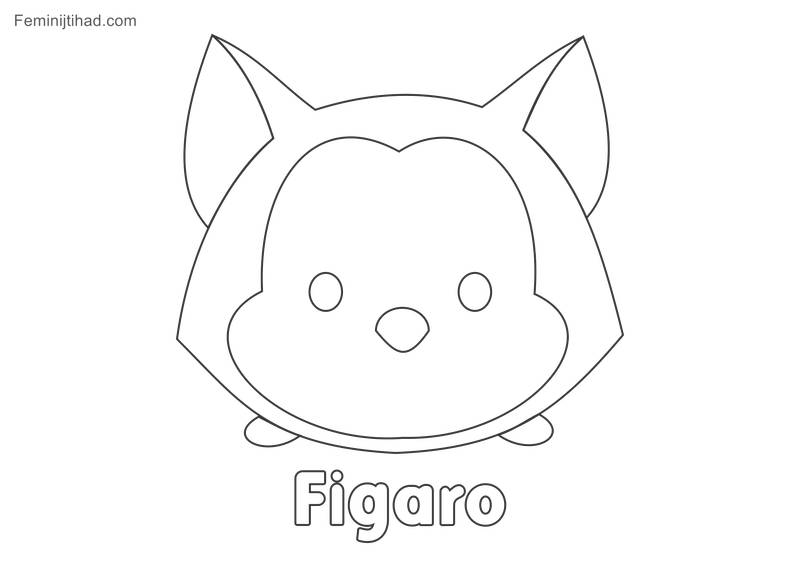 Tsum tsum coloring pictures Figaro Hi