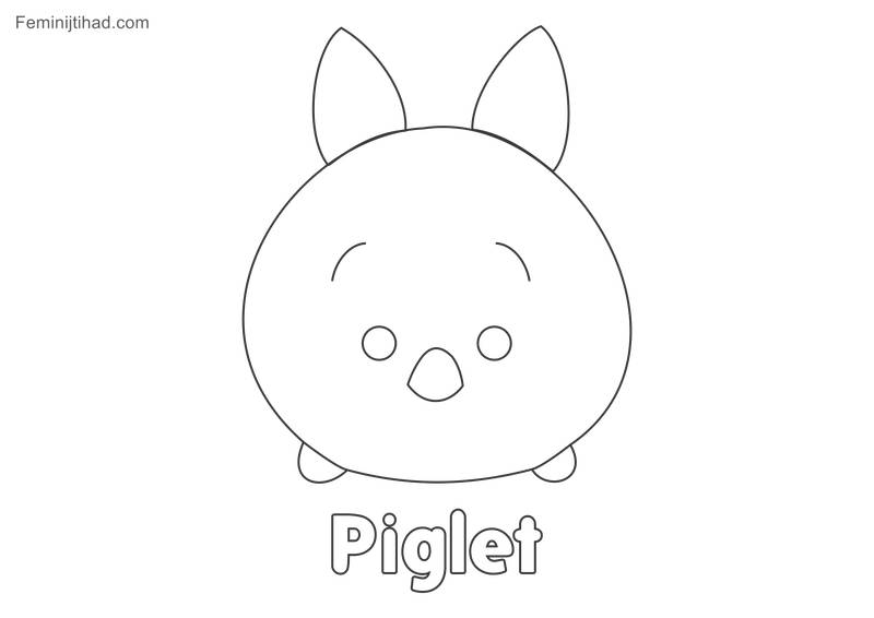 Tsum tsum coloring pictures Piglet Hi