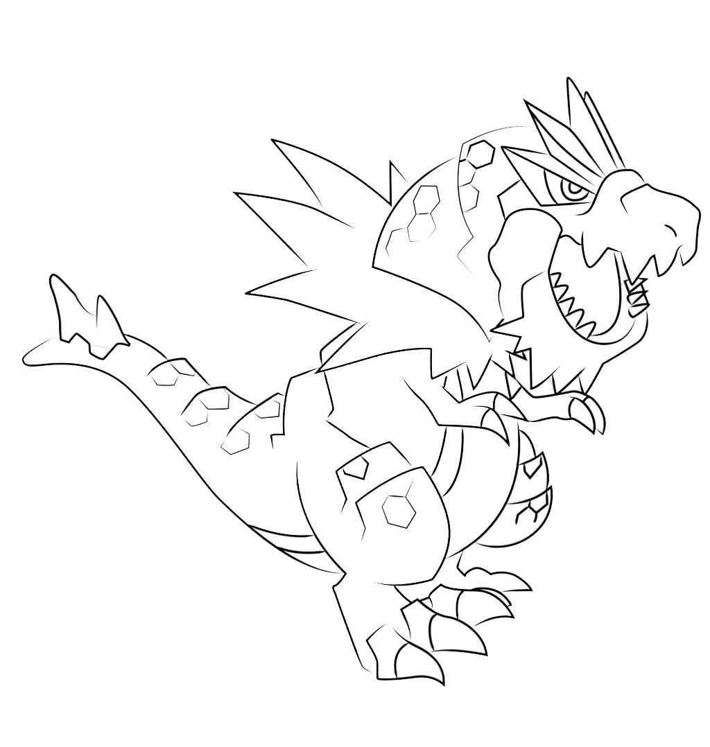 tyrantrum pokemon coloring pages