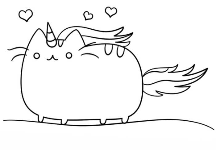 Unicat Kawaii Coloring Pages