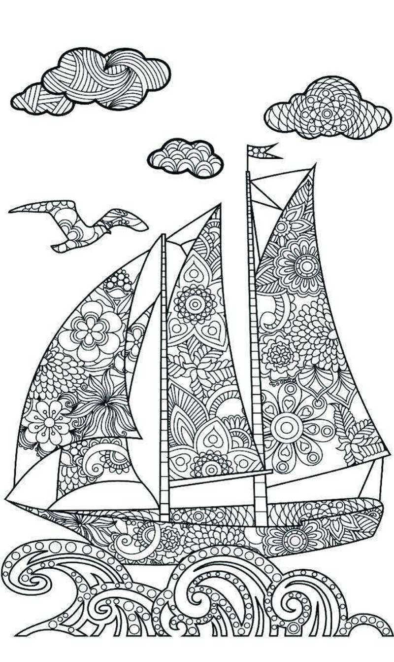 Unique Boat Coloring Pages Ideas