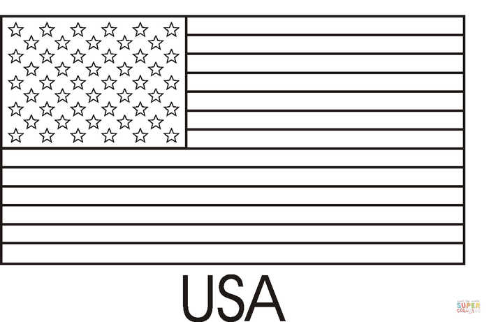 United States Flag Coloring Page