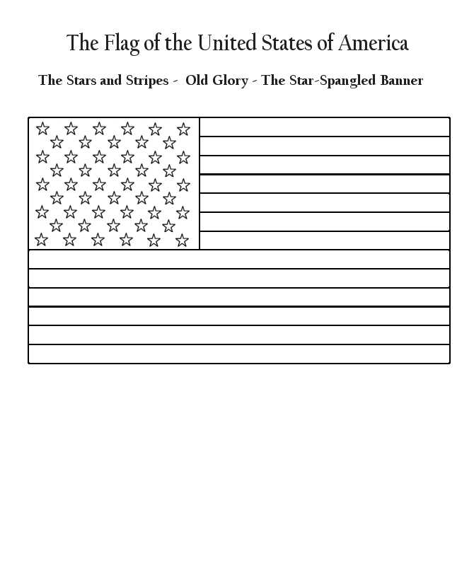 Us Flag Coloring Page