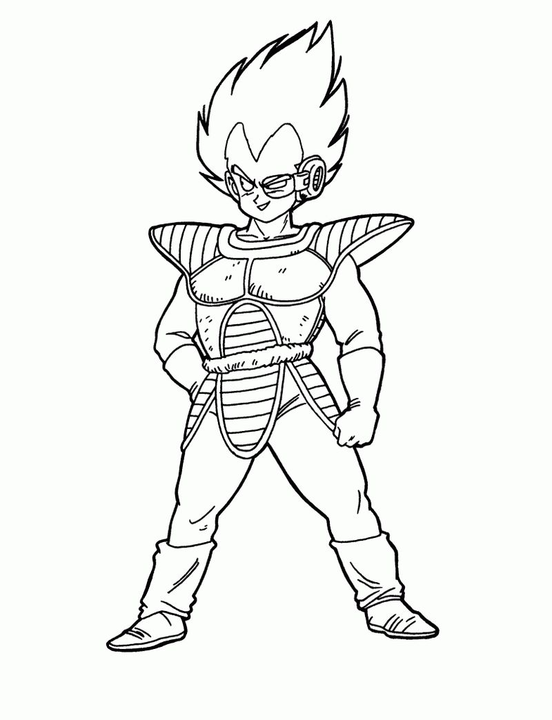 Vegeta Season1 Dragon Ball Z Coloring Pages