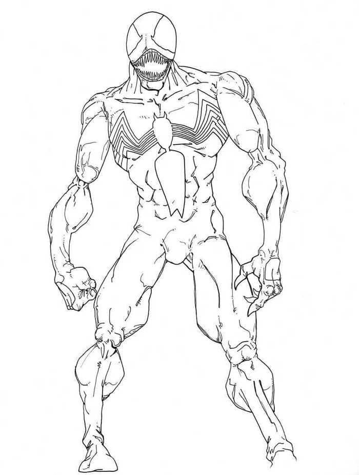 Venom Coloring Sheets