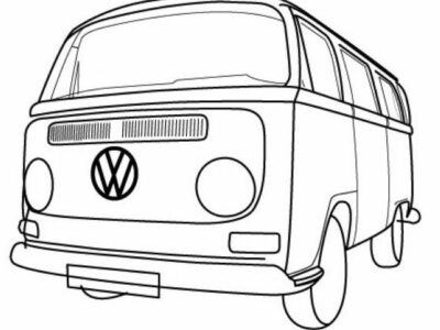 Vintage Bus VW Coloring Pages