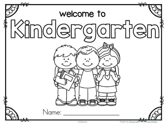 Welcome To Kindergarten Coloring Page