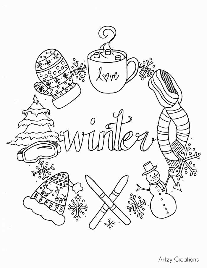 Winter Coloring Page