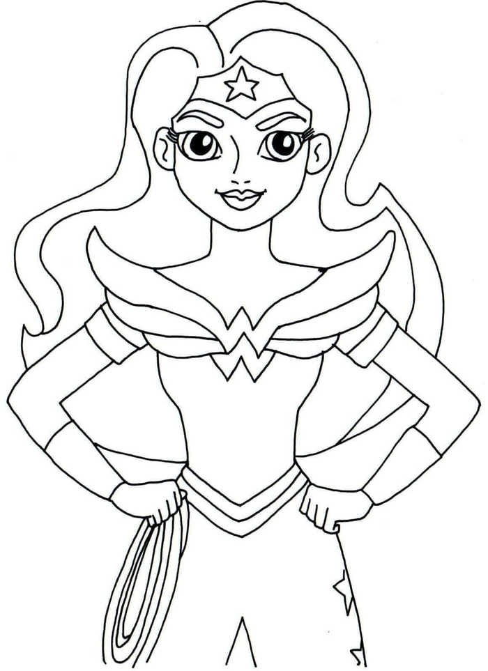 Wonder Woman Coloring Page