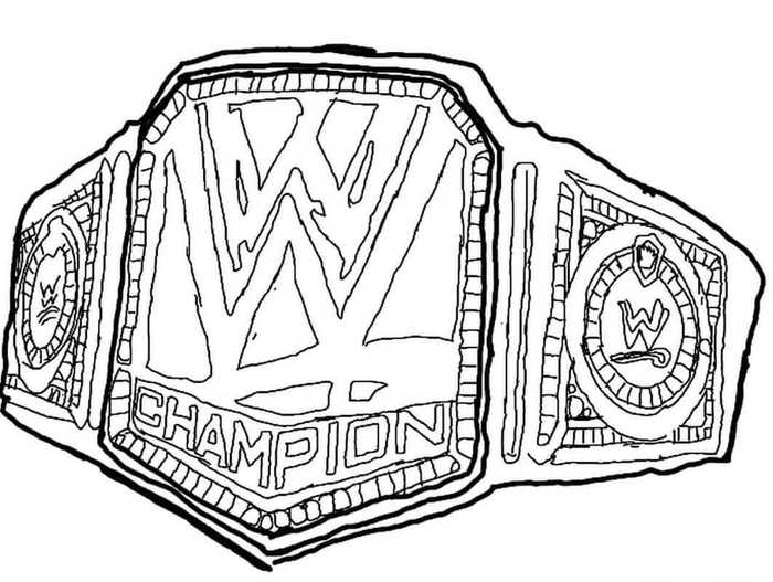 Wwe Championship Belt Coloring Pages