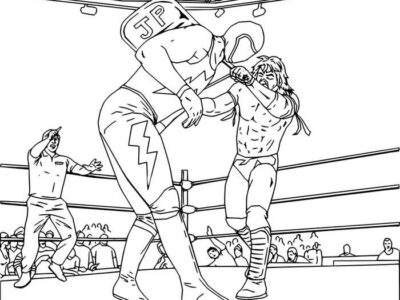 Wwe Wrestling Coloring Page