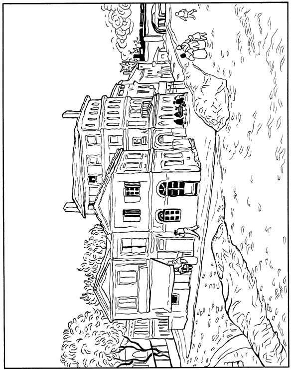 Yellow House Van Gogh Coloring Pages