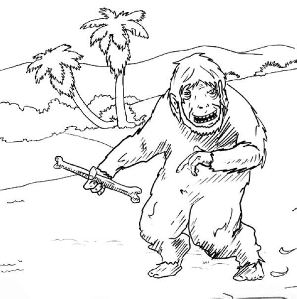 Yeti Nepal Coloring Page