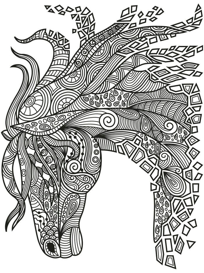 Zentangle Coloring Pages Animals