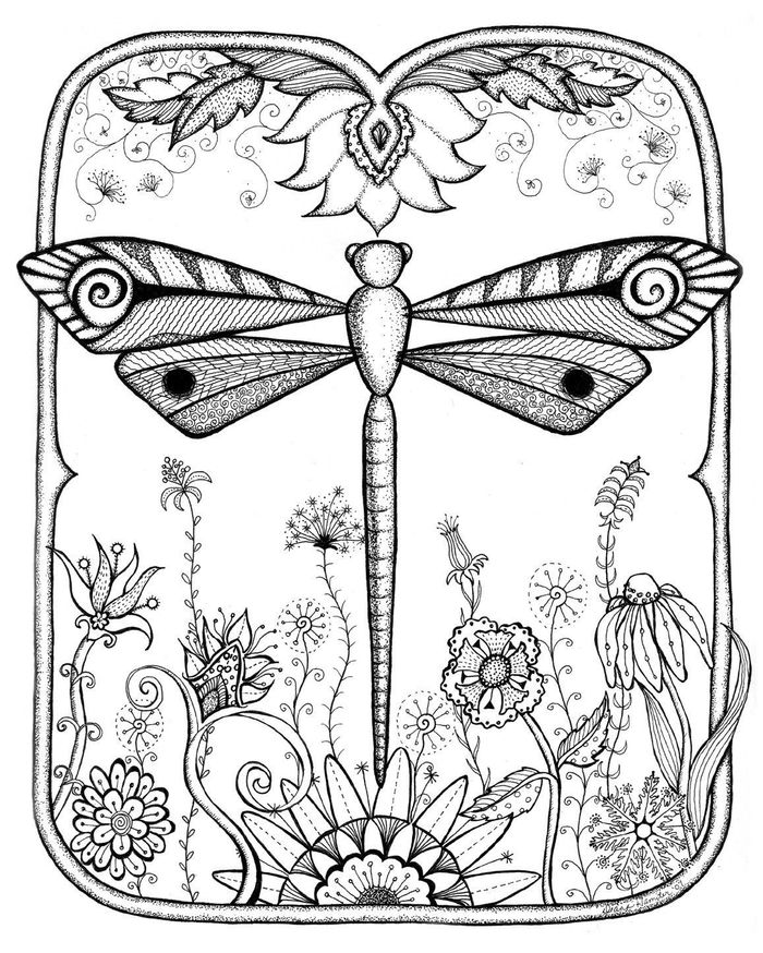 Zentangle Insect Coloring Pages